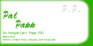pal papp business card